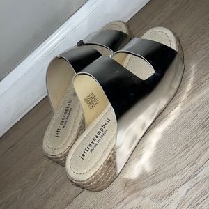 Jeffrey Campbell Slides Silver Never Worn Size 8